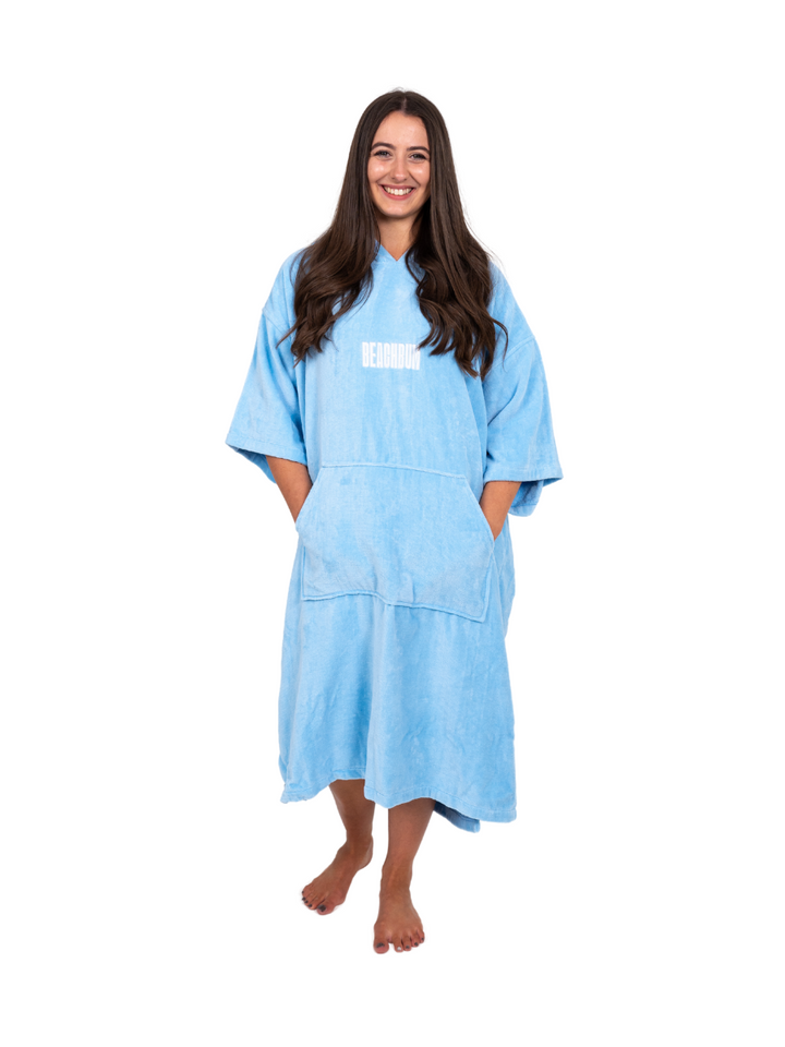 BEACHBUM TOWEL ROBE - BABY BLUE
