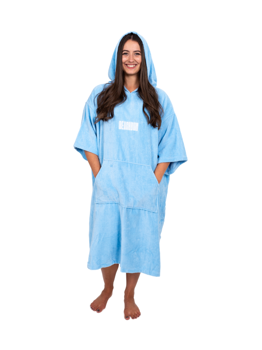 BEACHBUM TOWEL ROBE - BABY BLUE