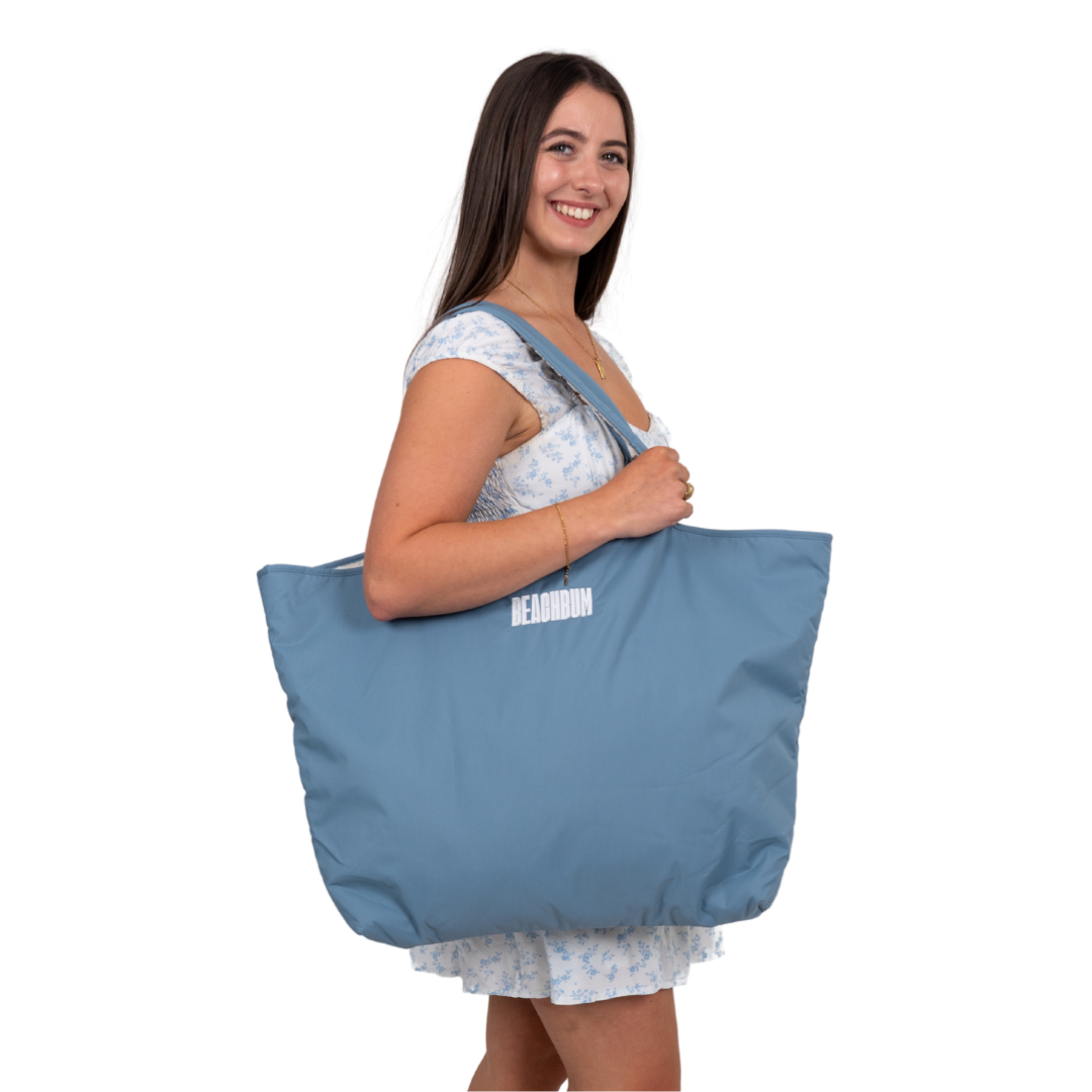 RECYCLED REVERSIBLE TOTE BAG - SEA BLUE
