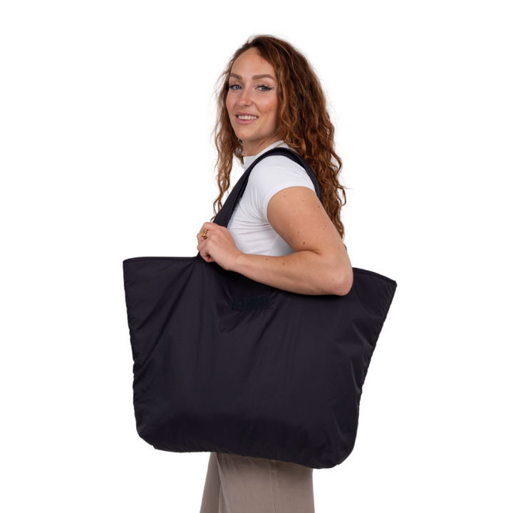 RECYCLED REVERSIBLE TOTE BAG - CHARCOAL