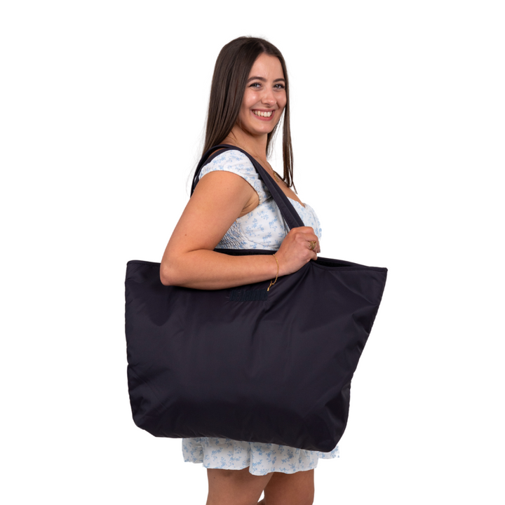 RECYCLED REVERSIBLE TOTE BAG - CHARCOAL