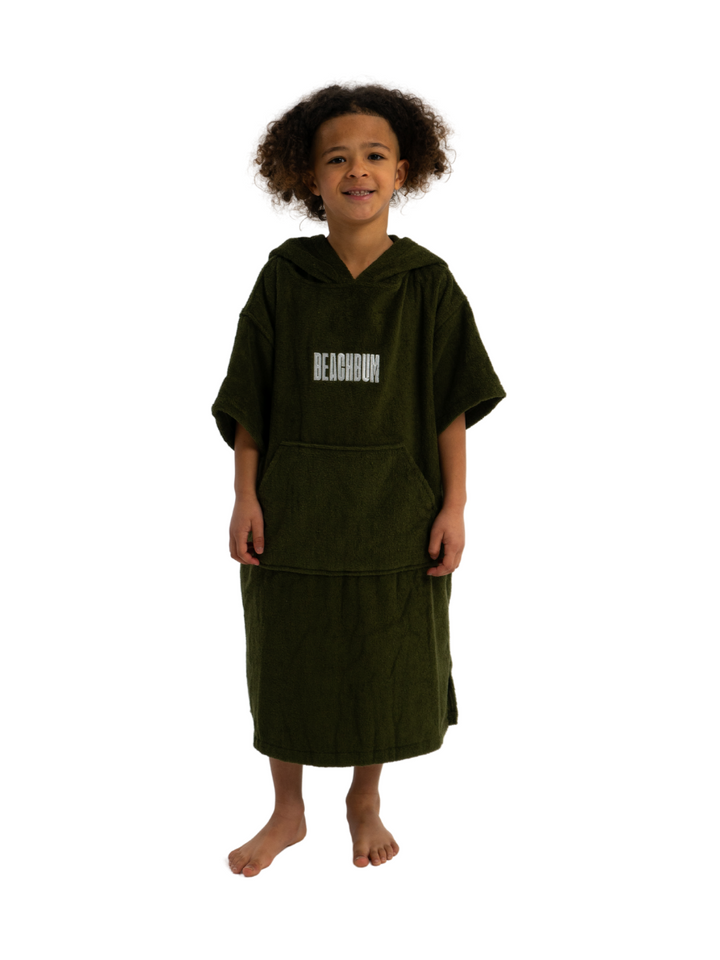 BEACHBUM KIDS TOWEL ROBE - OLIVE GREEN