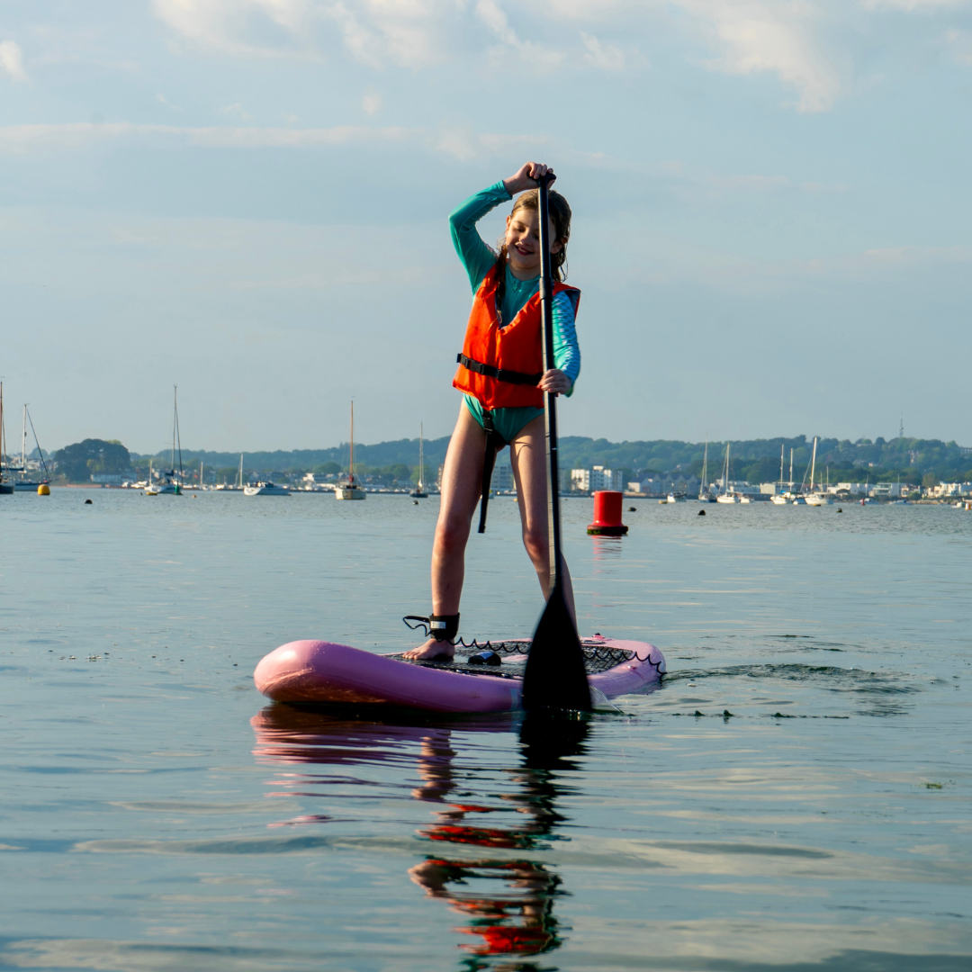 KIDS PINK POWER PADDLE BOARD FULL KIT