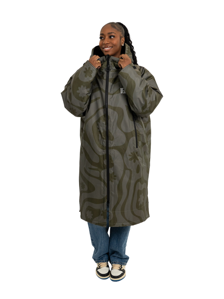 CORAL COLLECTION BROBE - OLIVE GREEN