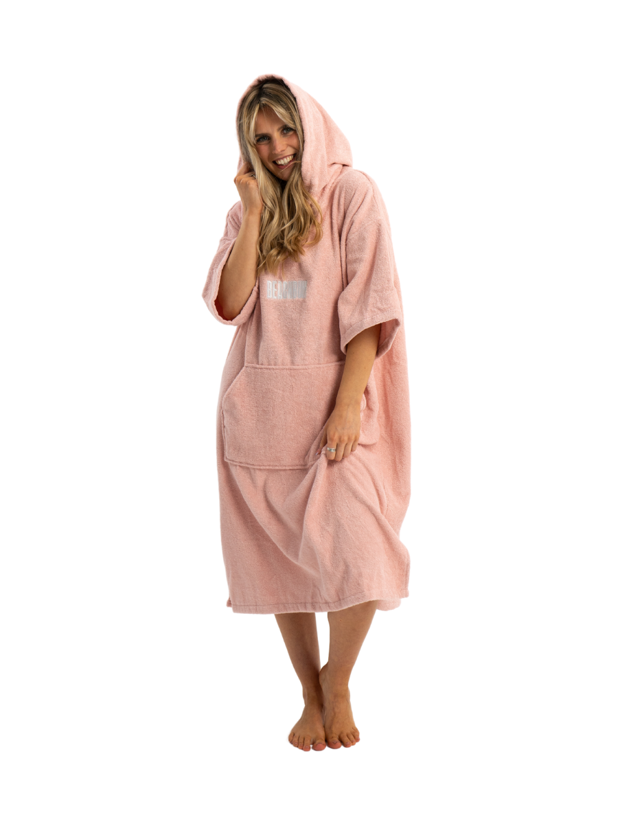 Pink Towel Robe Pink Adults Towel Poncho Robe - by BEACHBUM SUP®