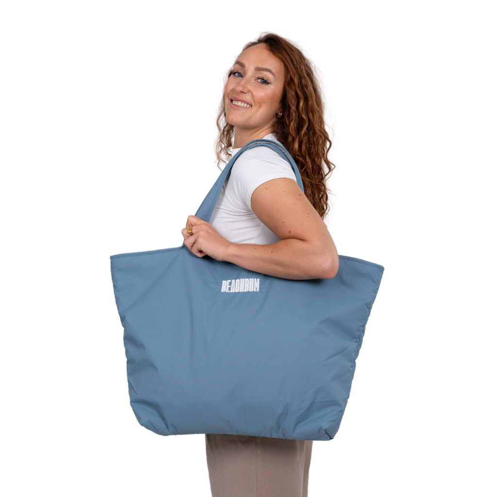 RECYCLED REVERSIBLE TOTE BAG - SEA BLUE – BEACHBUM®