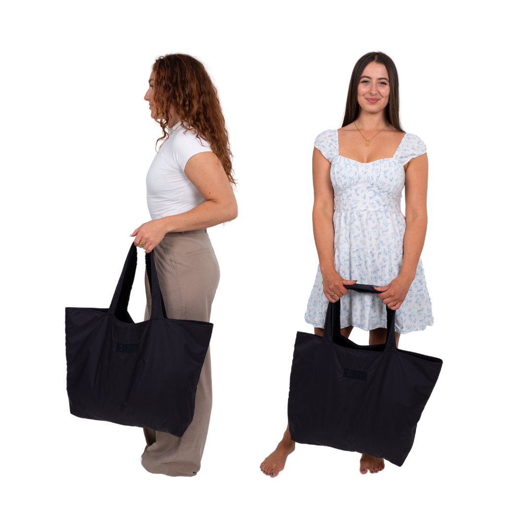 RECYCLED REVERSIBLE TOTE BAG - CHARCOAL