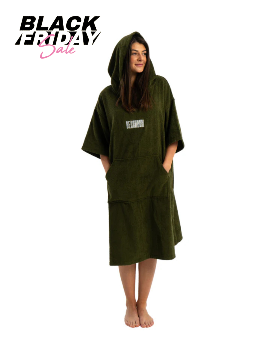 BEACHBUM TOWEL ROBE - OLIVE GREEN