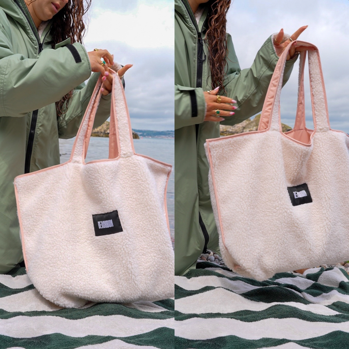 RECYCLED REVERSIBLE TOTE BAG - MINT GREEN