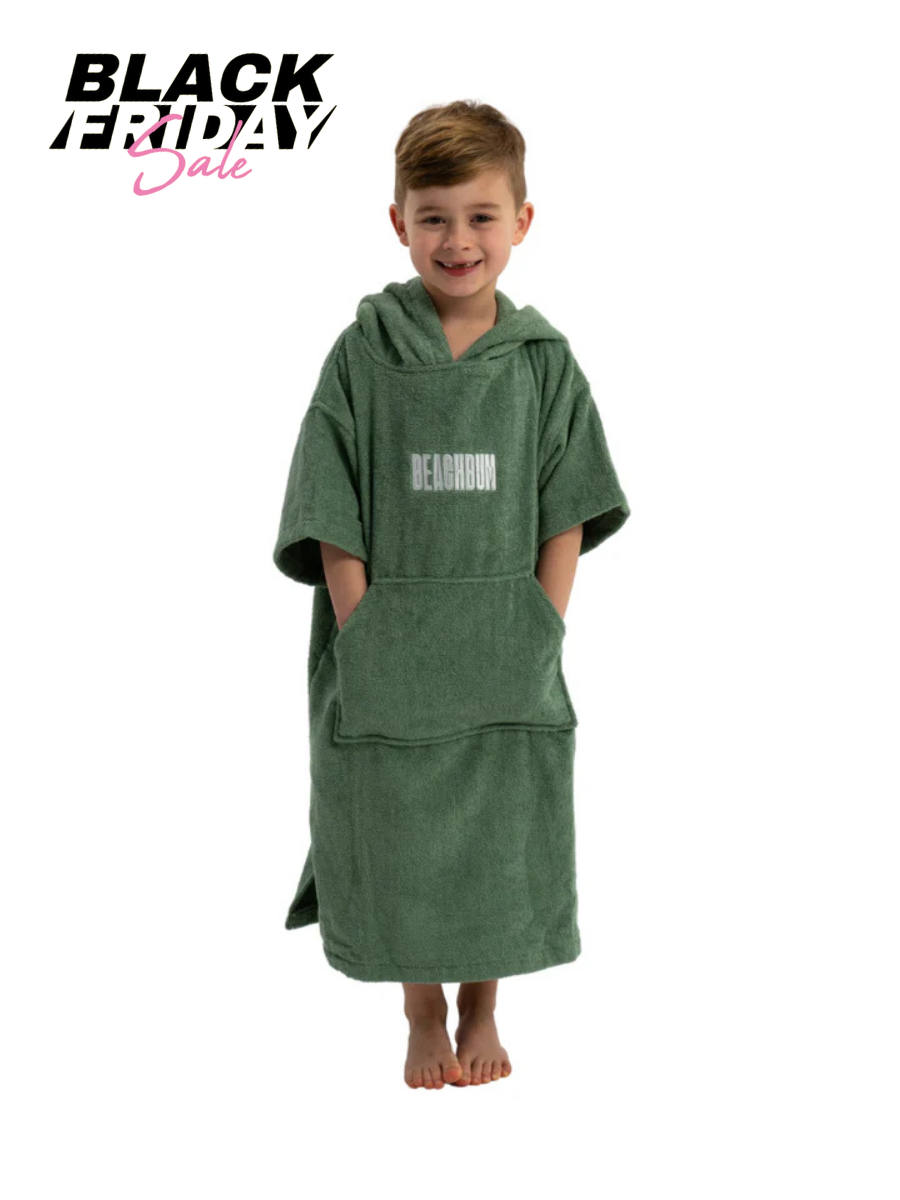 BEACHBUM KIDS TOWEL ROBE - MINT GREEN