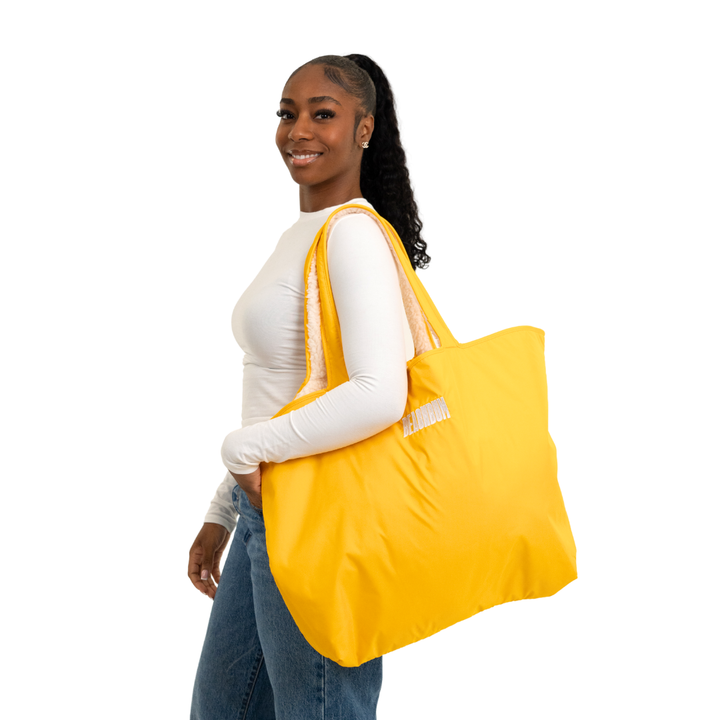 RECYCLED REVERSIBLE TOTE BAG - MANGO