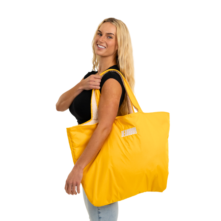 RECYCLED REVERSIBLE TOTE BAG - MANGO