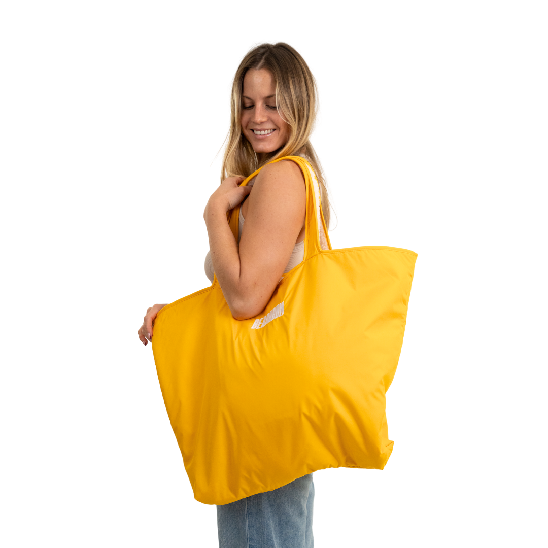 RECYCLED REVERSIBLE TOTE BAG - MANGO