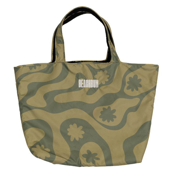 RECYCLED REVERSIBLE TOTE BAG - MINT - CORAL COLLECTION