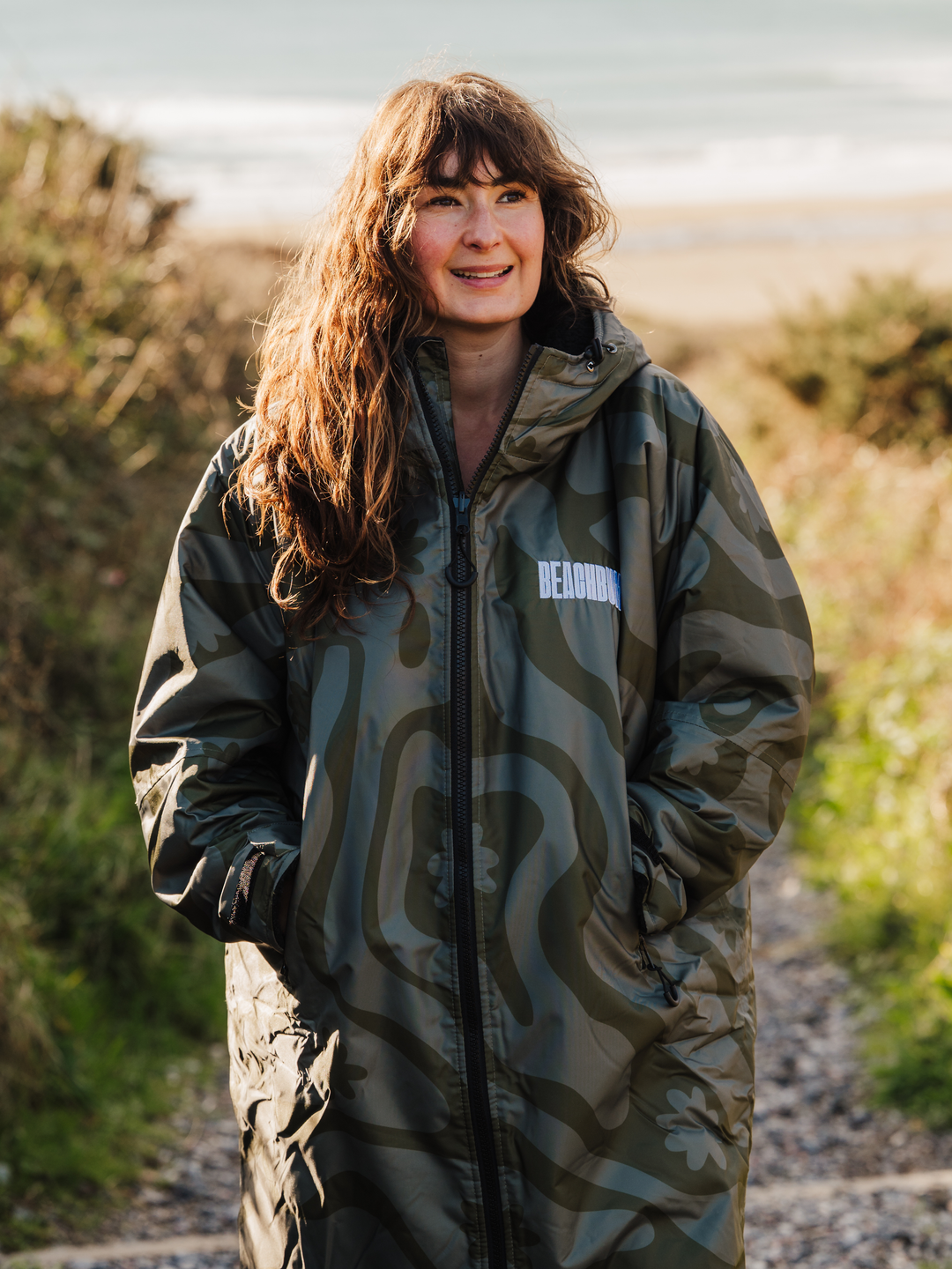 CORAL COLLECTION BROBE - OLIVE GREEN