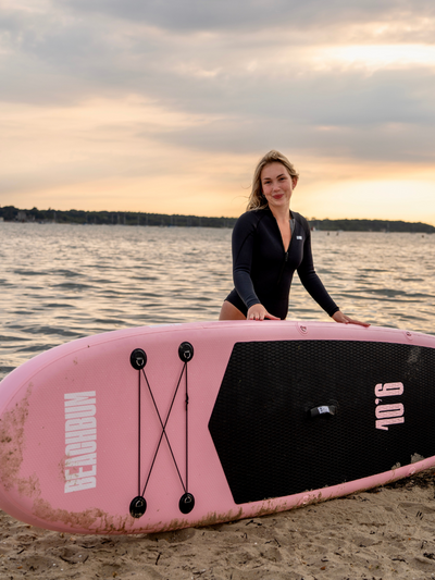 pink standup paddle board