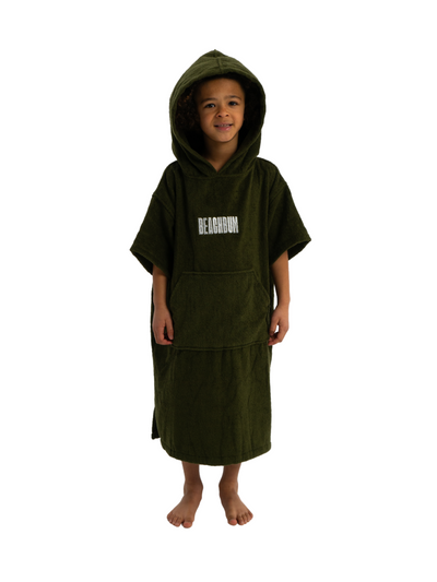 BEACHBUM KIDS TOWEL ROBE - OLIVE GREEN