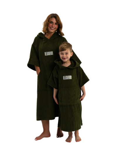 BEACHBUM KIDS TOWEL ROBE - OLIVE GREEN