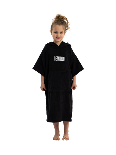 BEACHBUM KIDS TOWEL ROBE - CHARCOAL