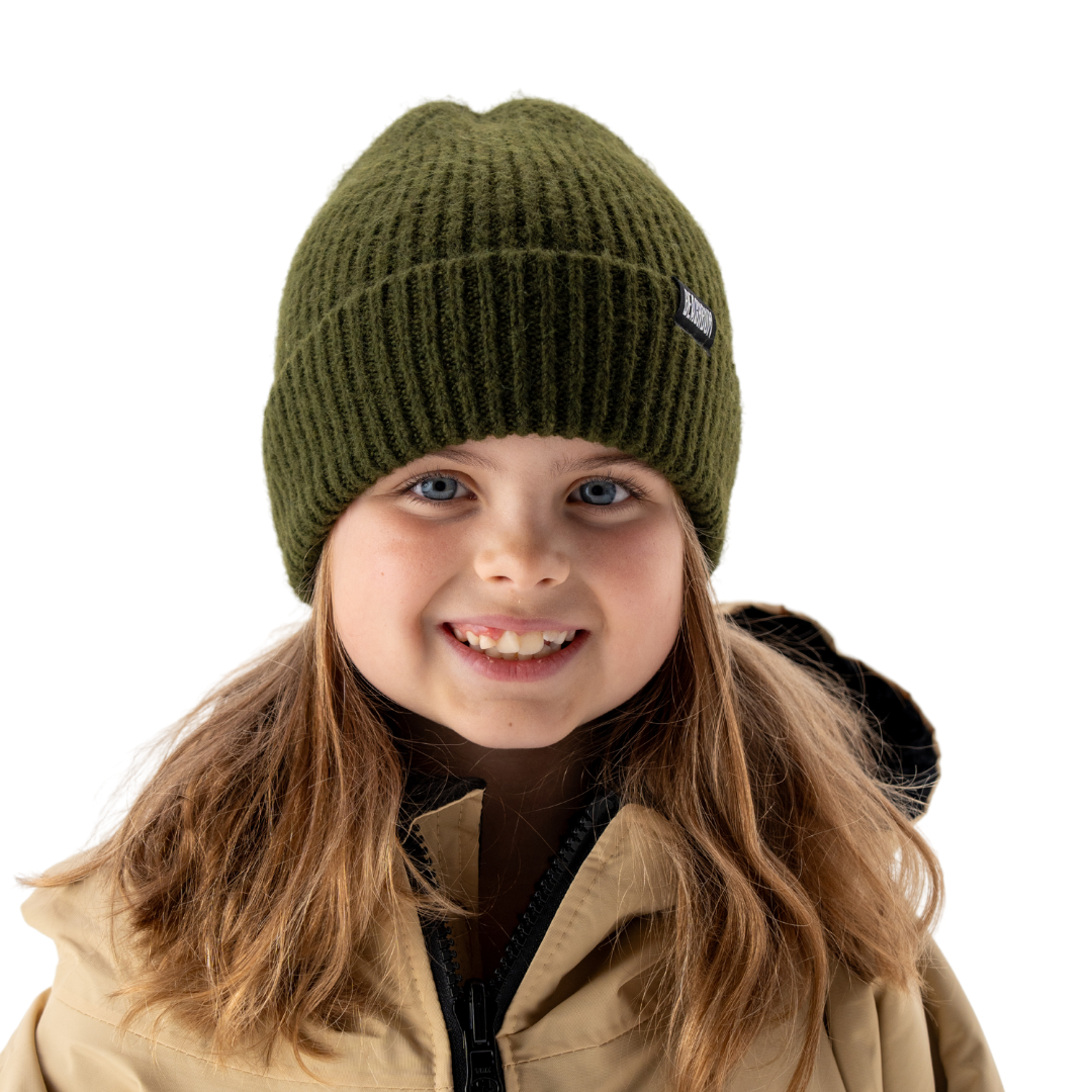 KIDS OLIVE GREEN - BEANIE