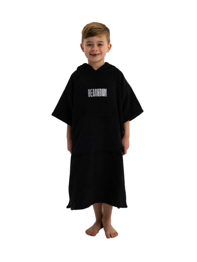 BEACHBUM KIDS TOWEL ROBE - CHARCOAL