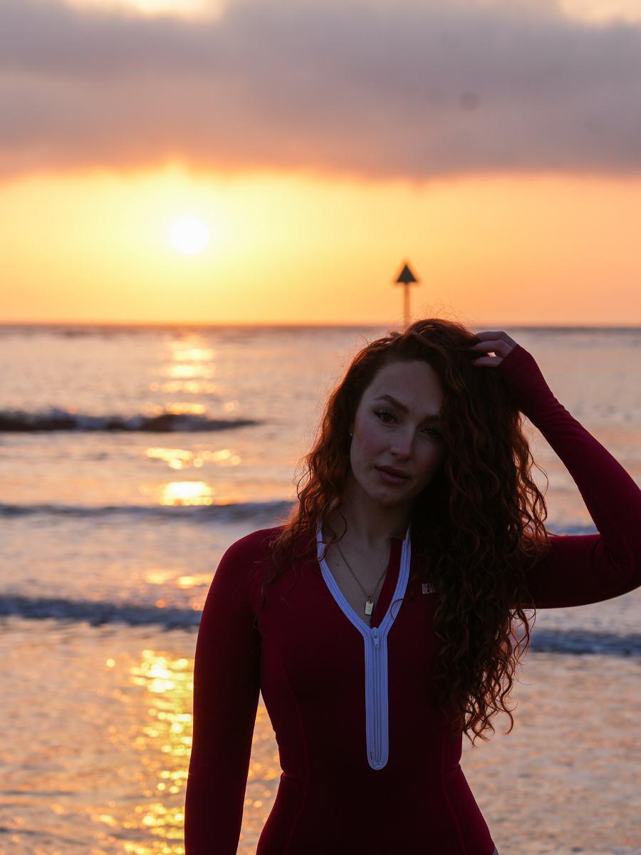 LONG SLEEVE SWIMSUIT - CHILLY RED