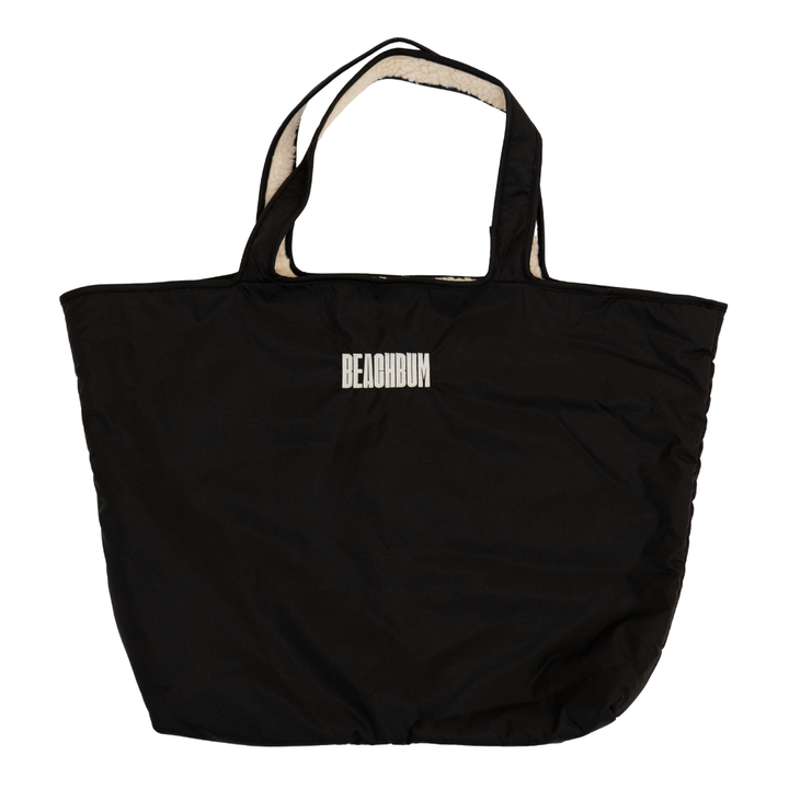 RECYCLED REVERSIBLE TOTE BAG - BLACK
