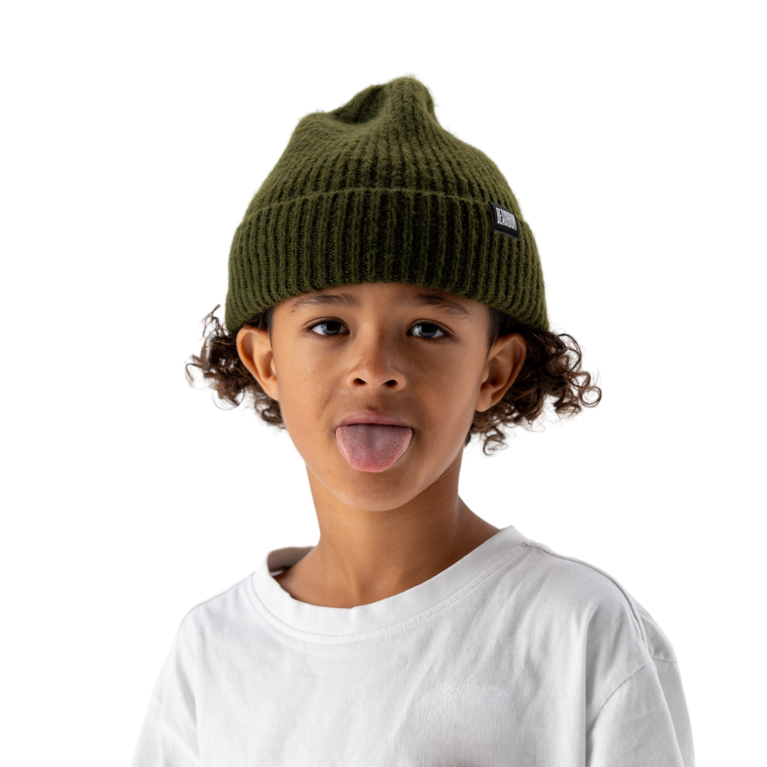 KIDS OLIVE GREEN - BEANIE