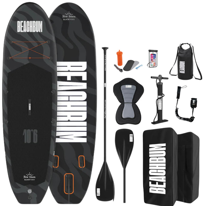 LIMITED EDITION BLACK TIGER PADDLE BOARD FULL KIT