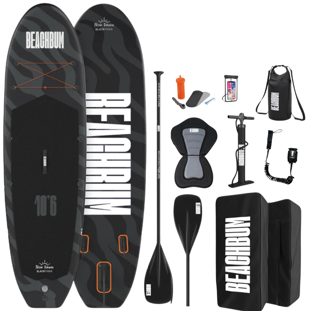 LIMITED EDITION BLACK TIGER PADDLE BOARD FULL KIT