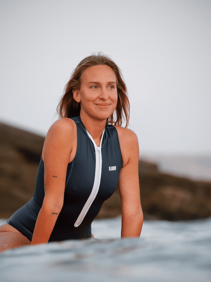 SLEEVELESS SWIMSUIT - AZURE BLUE