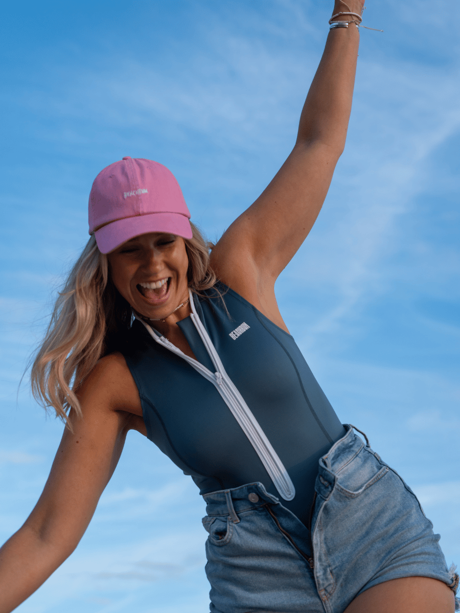 SLEEVELESS SWIMSUIT - AZURE BLUE